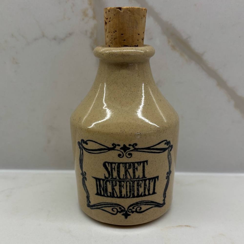 Vintage Secret Ingredient Moira Stoneware Bottle With Cork